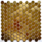Rose Gold Stainless Steel Mosaic teja los guijarros de cristal del mosaico de la forma irregular