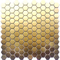 Rose Gold Stainless Steel Mosaic teja los guijarros de cristal del mosaico de la forma irregular